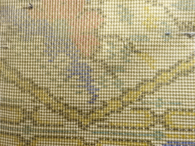 JAPANESE KIMONO / ANTIQUE KIMONO / SILK / OSHIMA TSUMUGI / WOVEN RHOMBUS